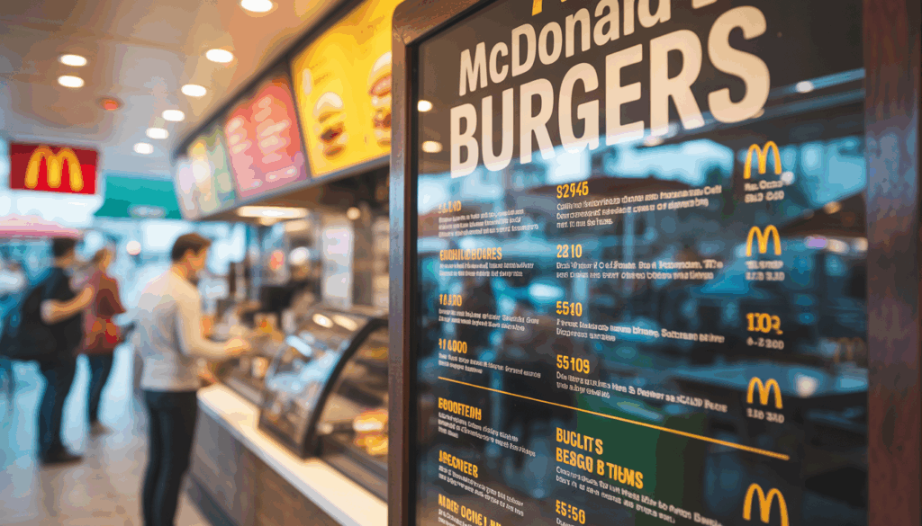 McDonald's Burgers Menu Prices USA 2026